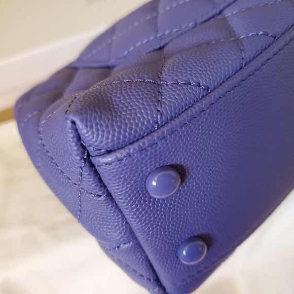 Chanel coco handle purple caviar mini bag - Picture 6 of 12